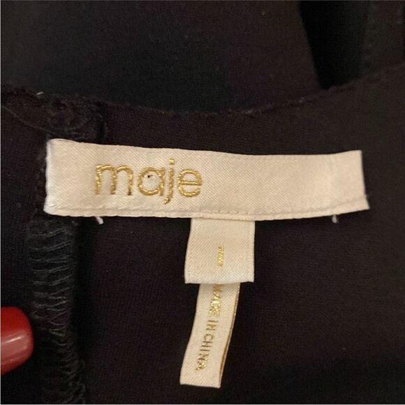 Maje Elegant Black Sleeveless Dress, S - Picture 7 of 8